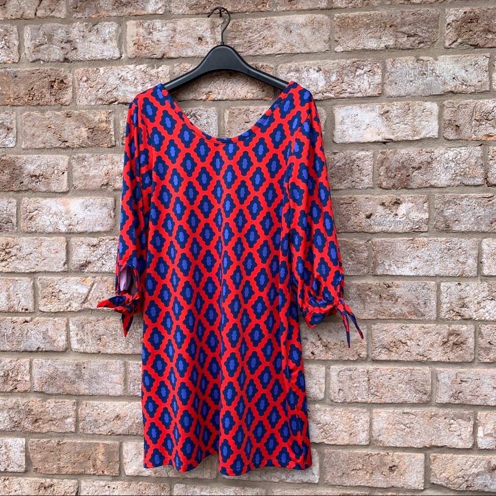 Mudpie Geometric Shift Dress with Lower Back